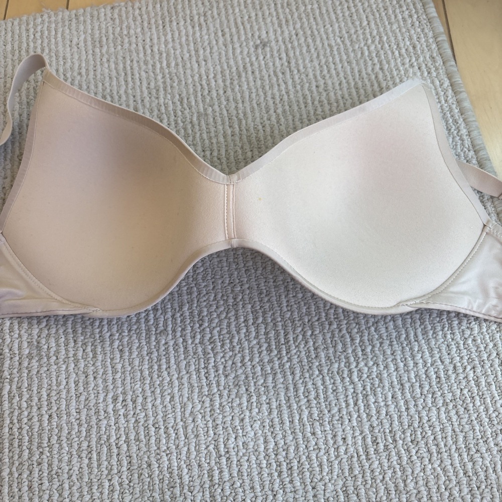 SKIMS Wireless Form T-Shirt Bra Clay 32DDD Padded Seamless Hook & Eye Nude - Picture 5 of 9